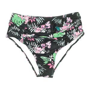 Tropical floral print swim bottoms